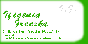 ifigenia frecska business card